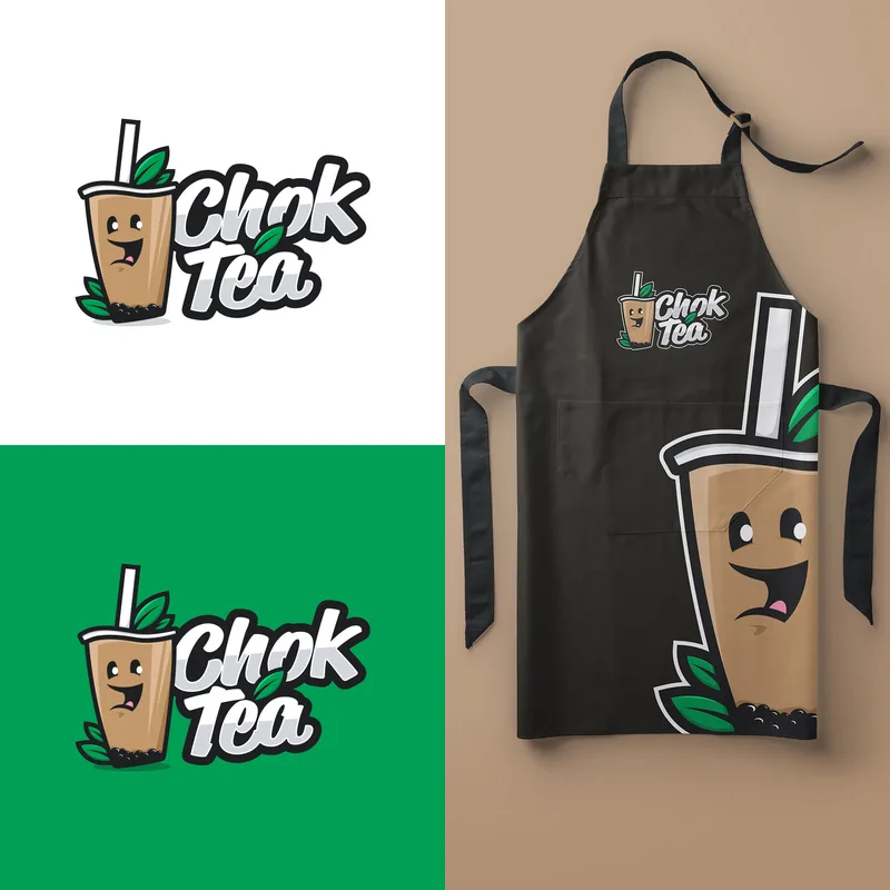 Chok Tea, milk tea branding by Purple Logo