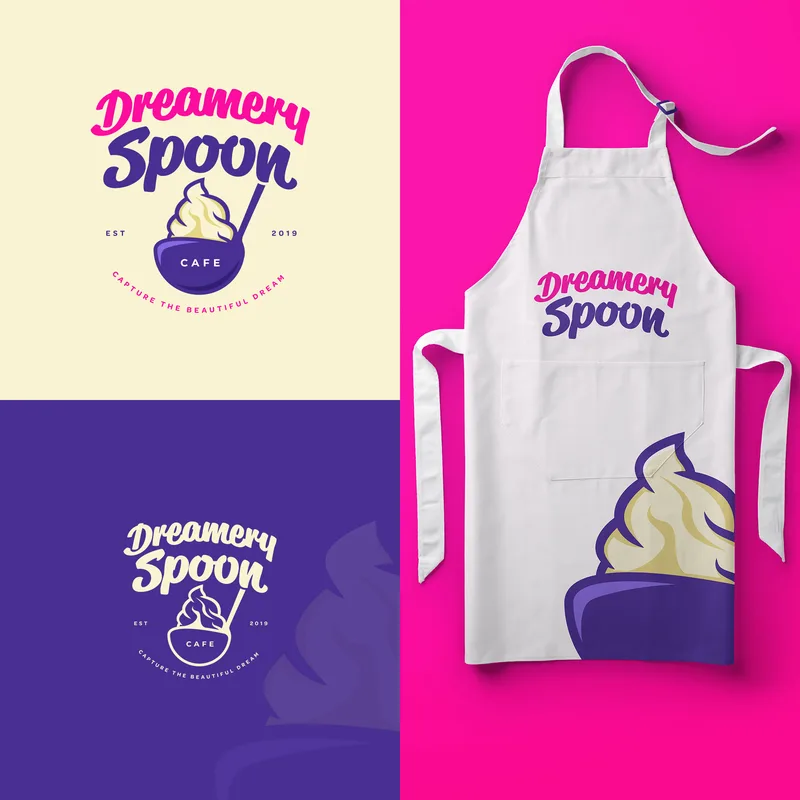 Dreamery Spoon, café branding by Purple Logo