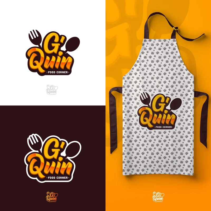 G-Quin, food corner branding by Purple Logo