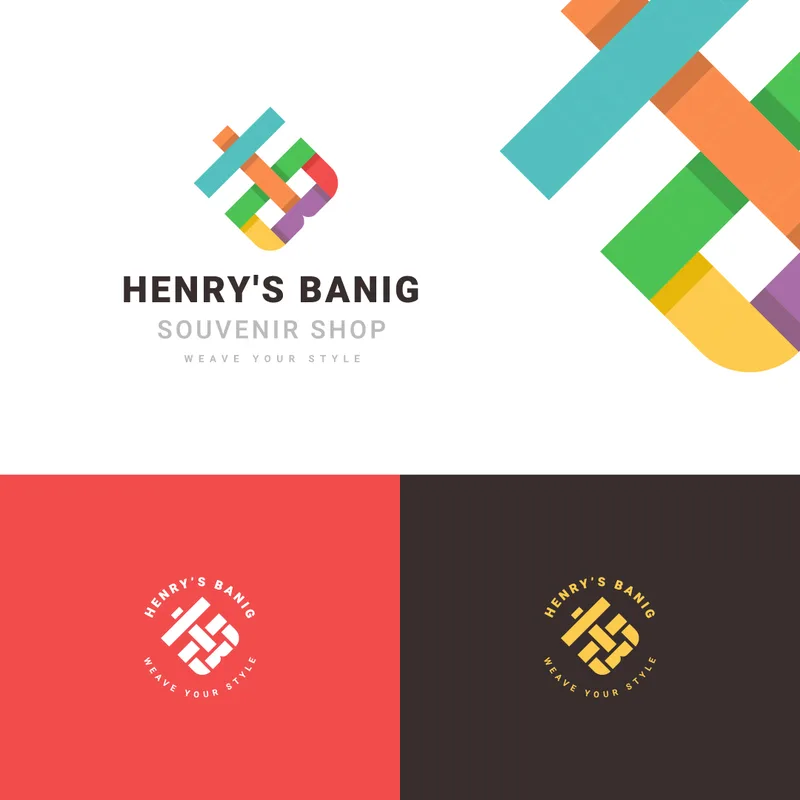 Henry's Banig Shop, handwoven crafts branding by Purple Logo