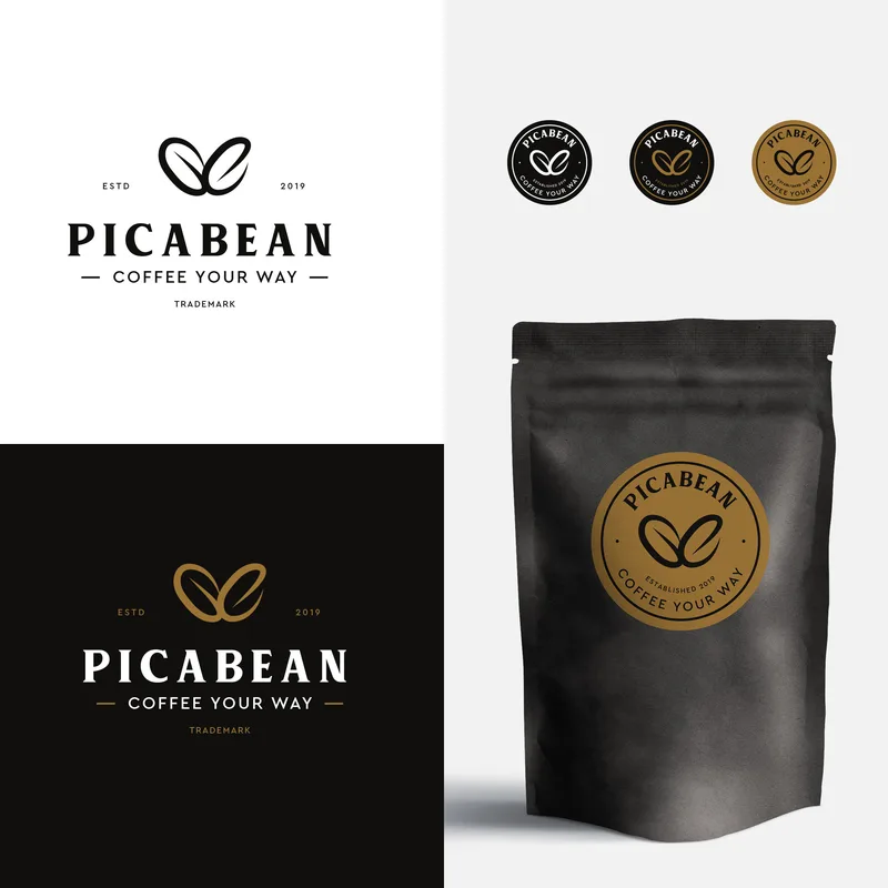 PicaBean, coffee branding by Purple Logo