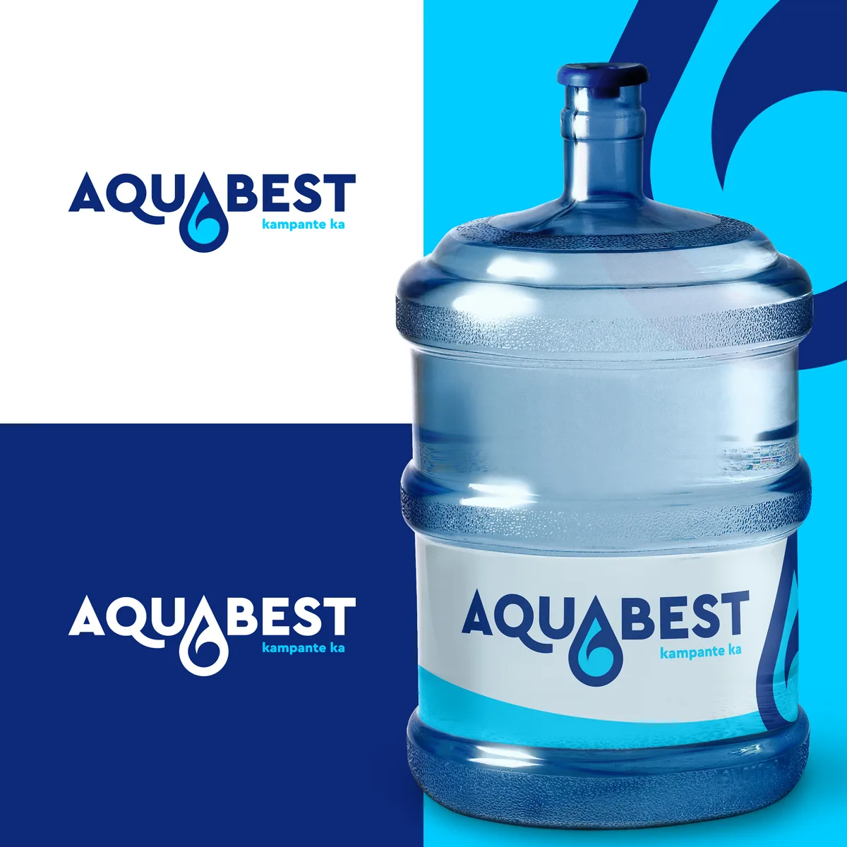 Aquabest, water refilling branding by Purple Logo