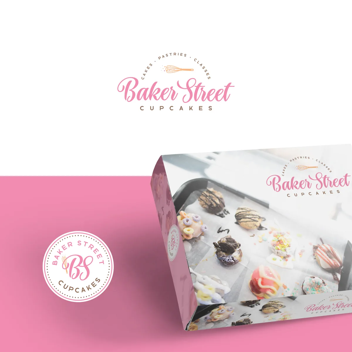 Baker Street, cupcakes branding by Purple Logo