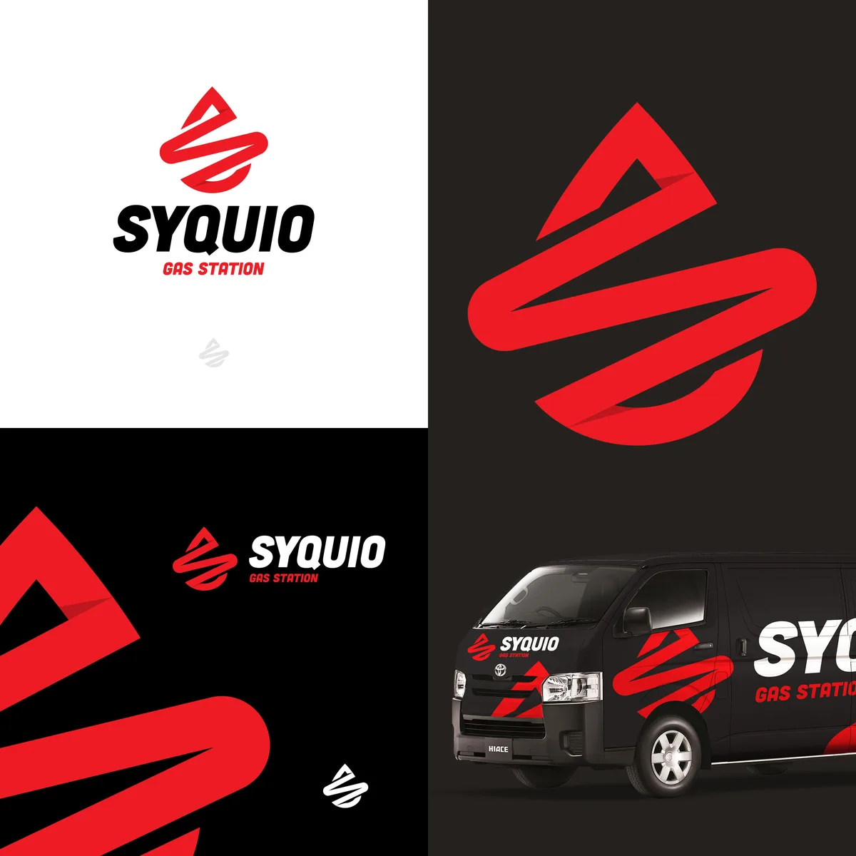 Syquio, gas station branding by Purple Logo